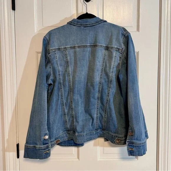 Chico’s | Denim Jacket, Medium Wash, Size 3 (16/18) - EUC - Picture 2 of 6
